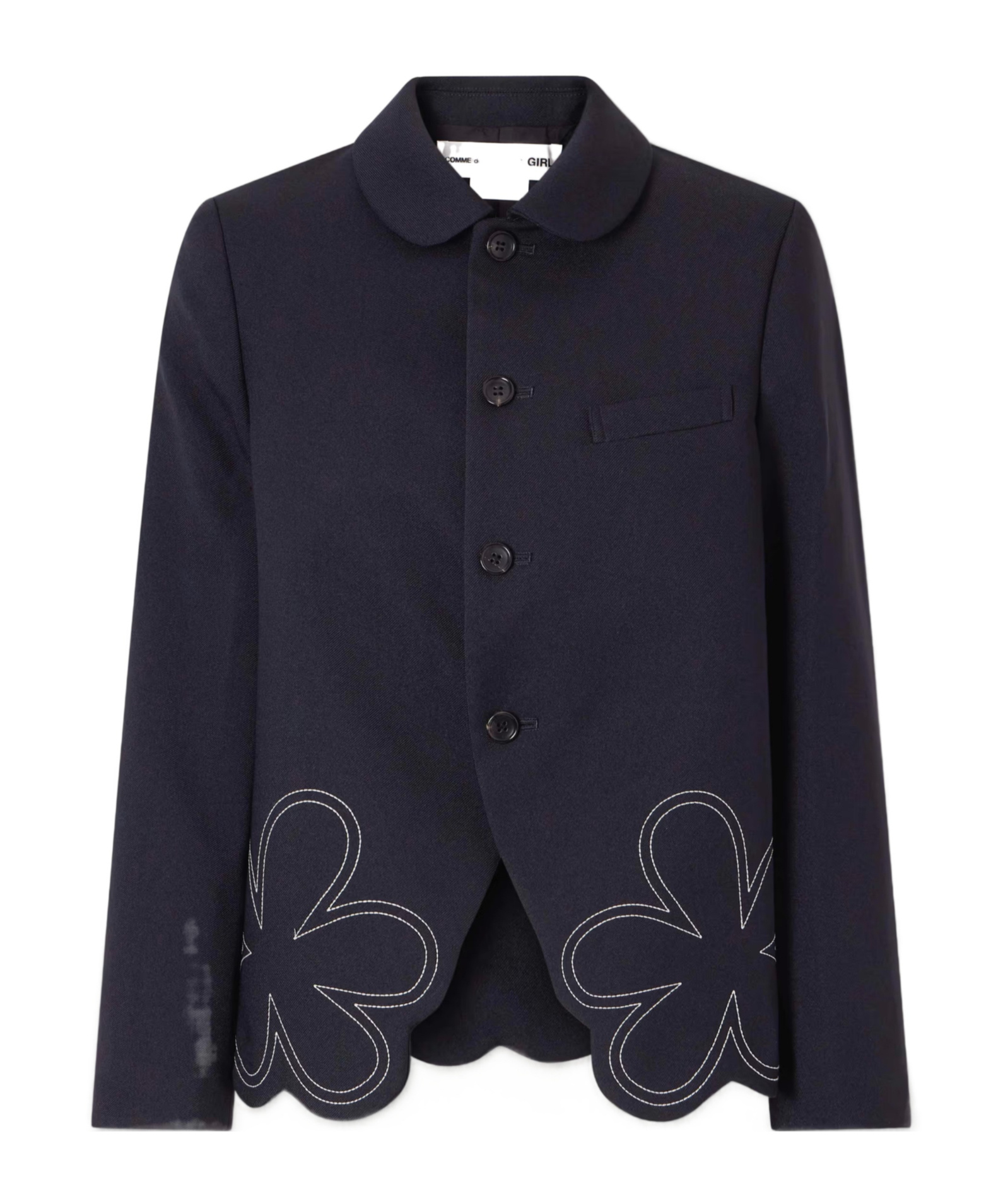 Comme Des Garçons Embroidered Blazer In Black