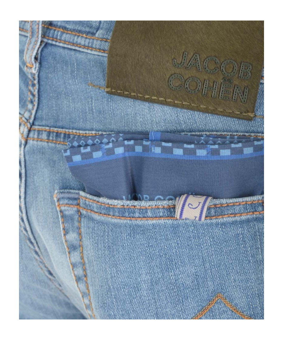 Shop Jacob Cohen Belt-loop Jeans In Light Blue