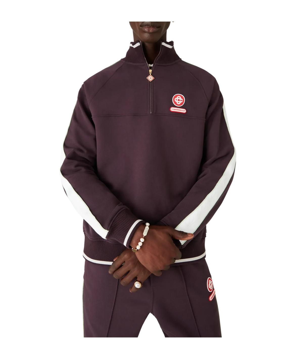 Casablanca Logo Patch Sweatshirt In Brown