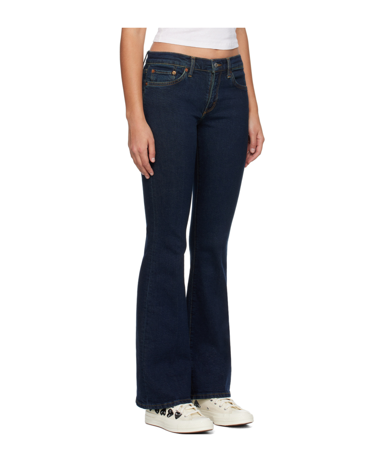 Re/done Midrise Baby Boot Mid-rise Bootcut Jeans In Black