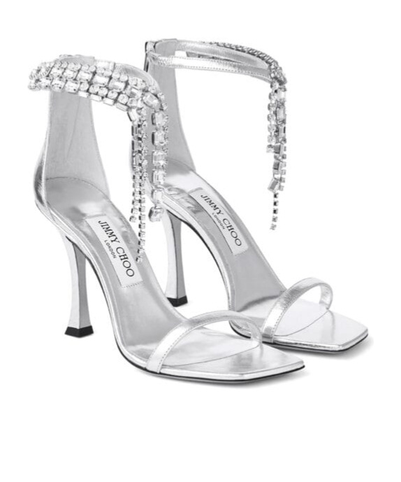 Jimmy Choo Stiletto High-heeled Sandals In Silver