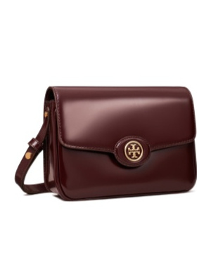 Tory Burch Robinson Spazzolato Leather Convertible Shoulder Bag In Red