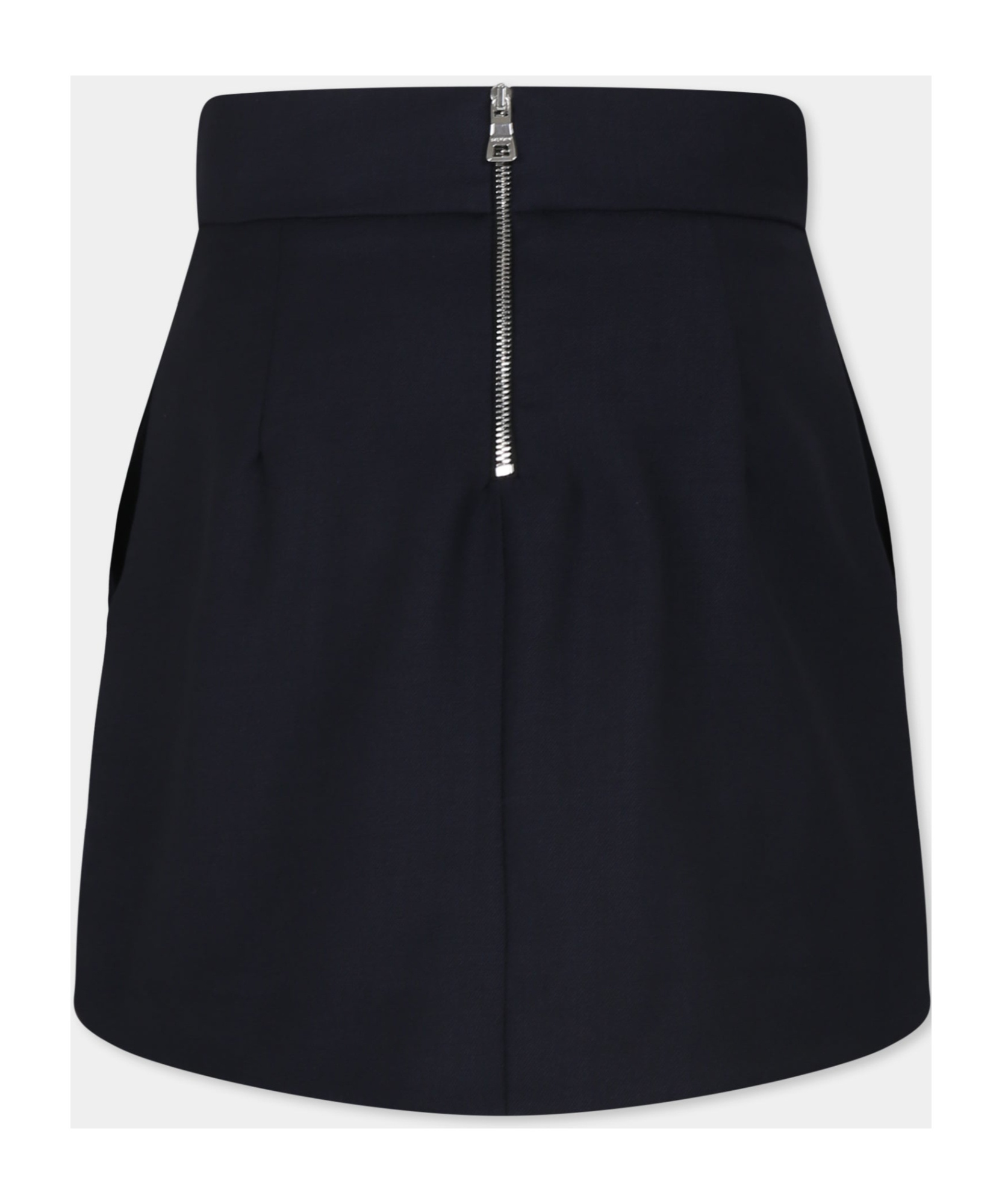 Balmain Button-detail High-waisted Miniskirt In Black