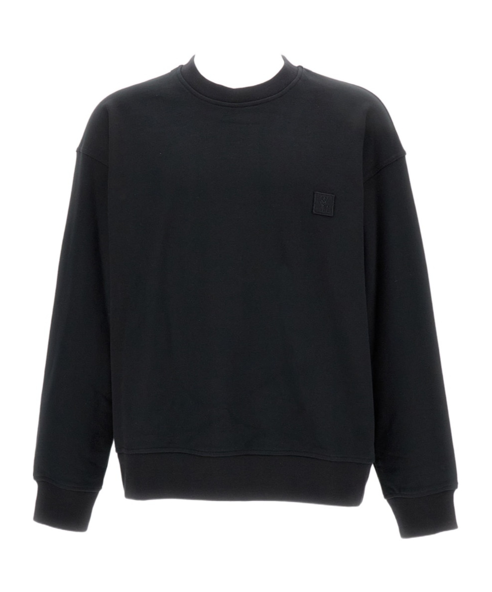 Wooyoungmi Logo-patch Long-sleeved Sweater In Black