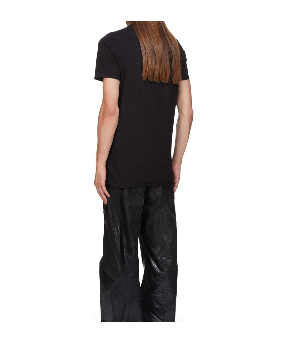 Rick Owens Drkshdw Level T-shirt With Asymmetric Hem And Graphic Print In Black