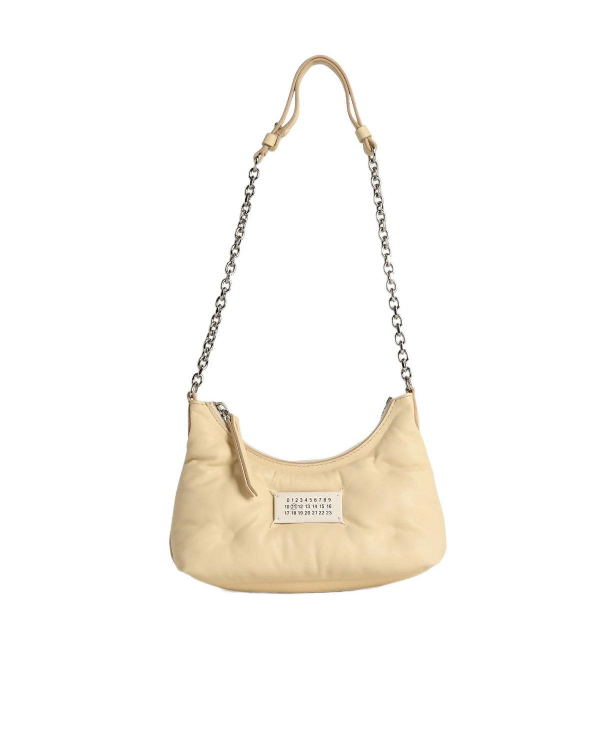 Maison Margiela Micro Hobo Shoulder Bag With Chain Strap In Nude