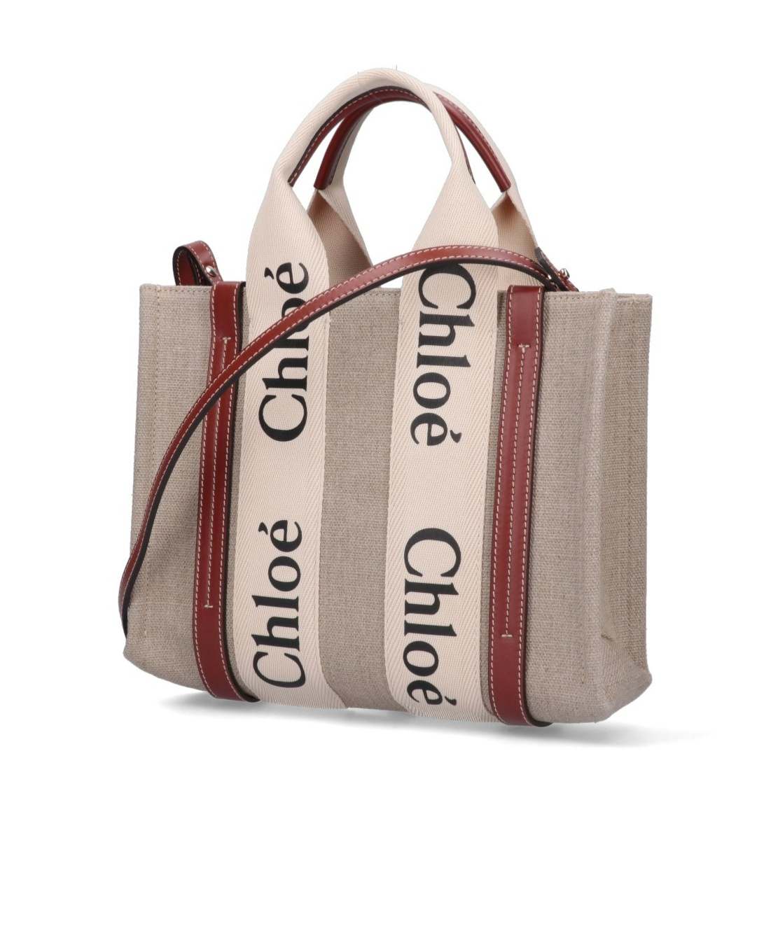 Chloé Small Double Handle Shoulder Bag In Nude