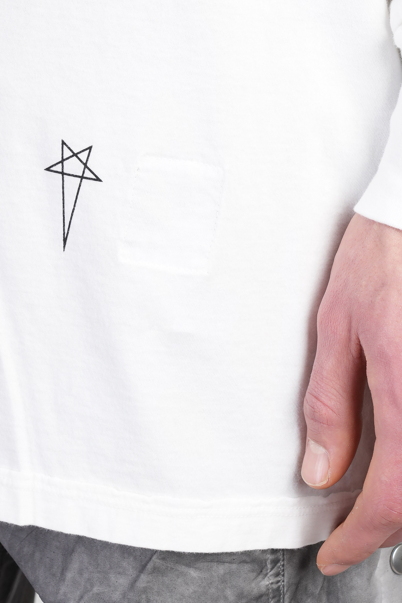 Rick Owens Drkshdw Long-sleeved T-shirt In White