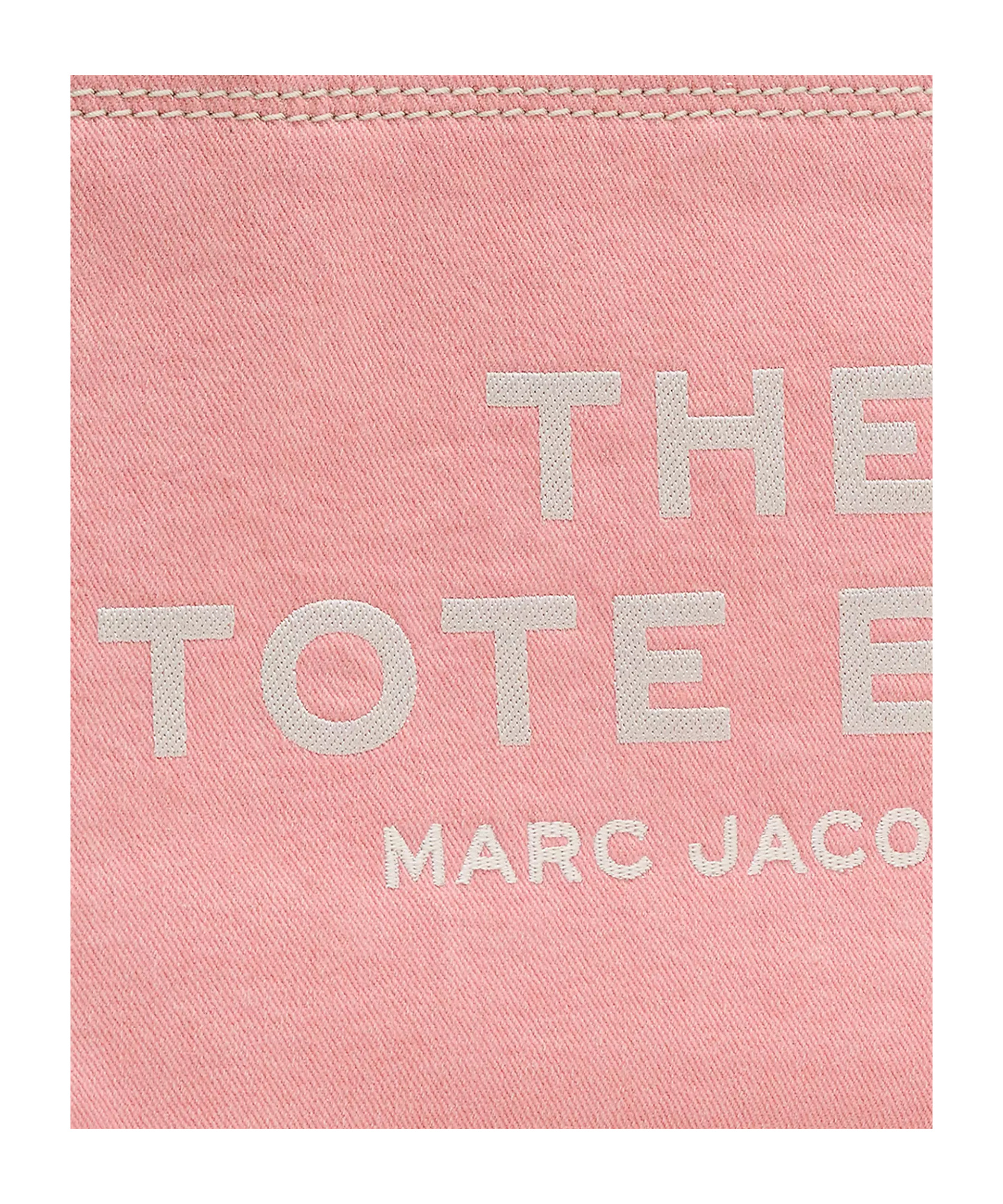 Marc Jacobs Pink Denim Bag With Logo And Chain Handles In Pink