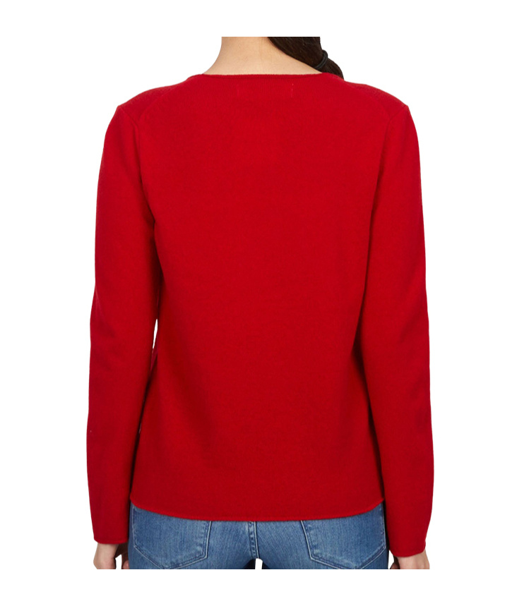 Comme Des Garçons Long-sleeved Sweater In Red