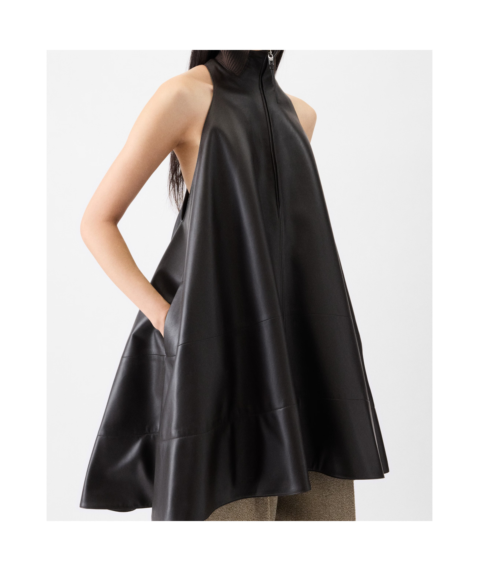 Jacquemus The Triangle Mini Dress In Brown