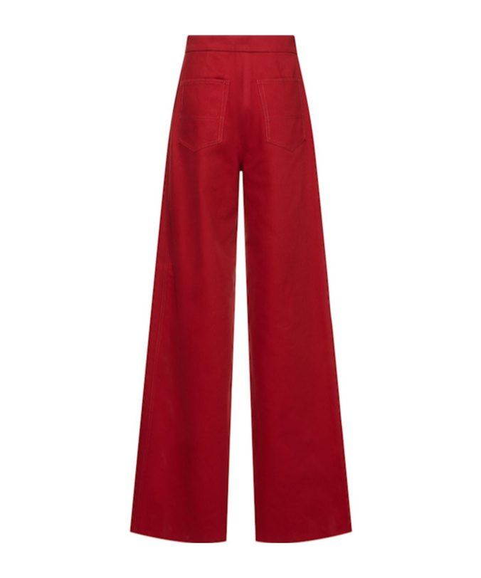 Max Mara Twill Wide-leg Casual Pants