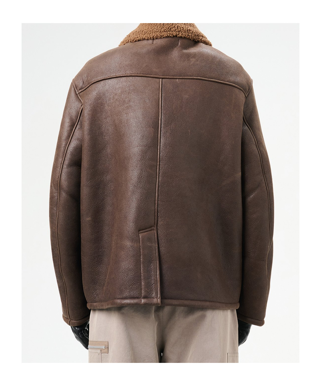 Our Legacy Brown Alaska Shearling Jacket In Black
