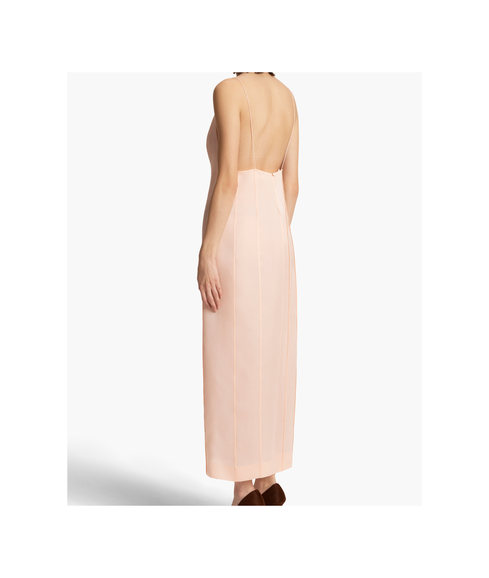 Khaite Tully Silk Organza Maxi Dress In Pink