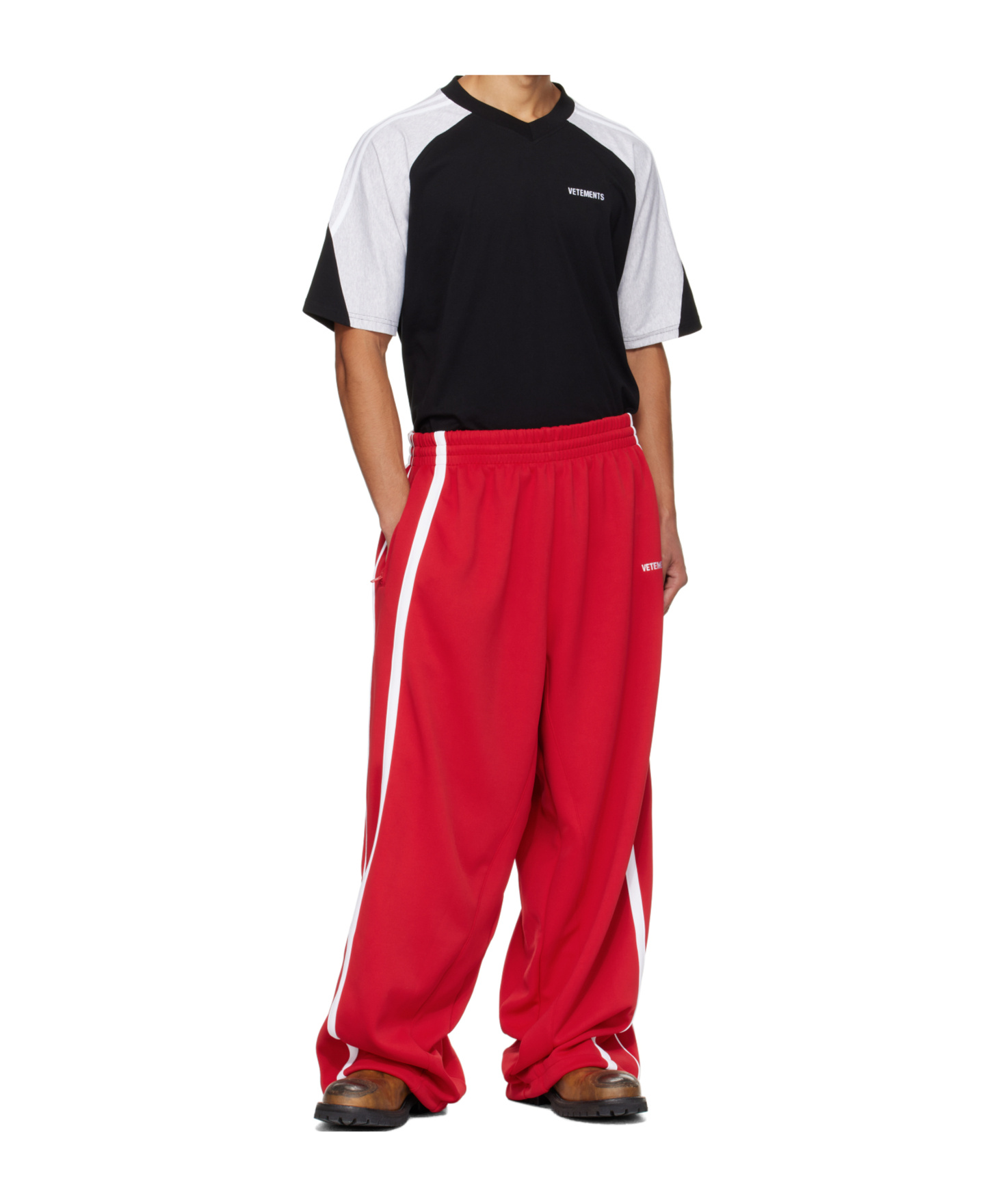 Vetements Jersey Sweatpants In Red