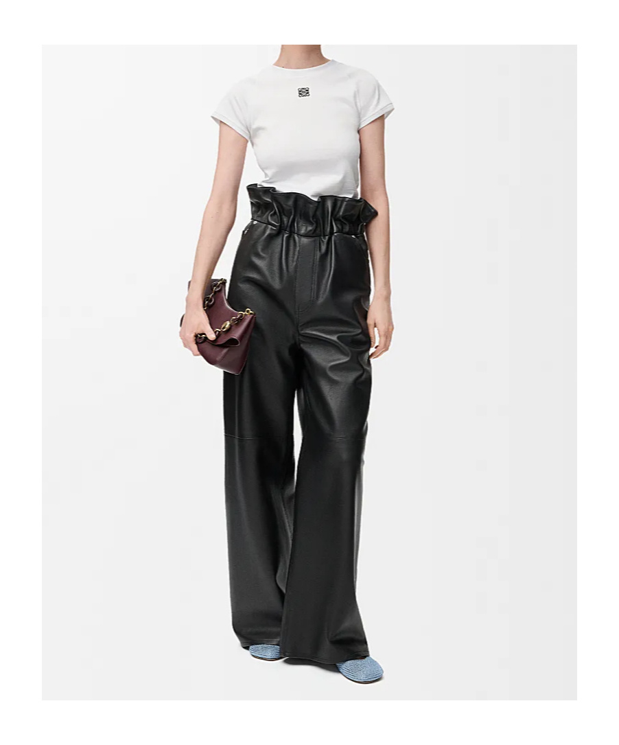 Loewe White Cotton-blend T-shirt With Anagram Logo Women In White