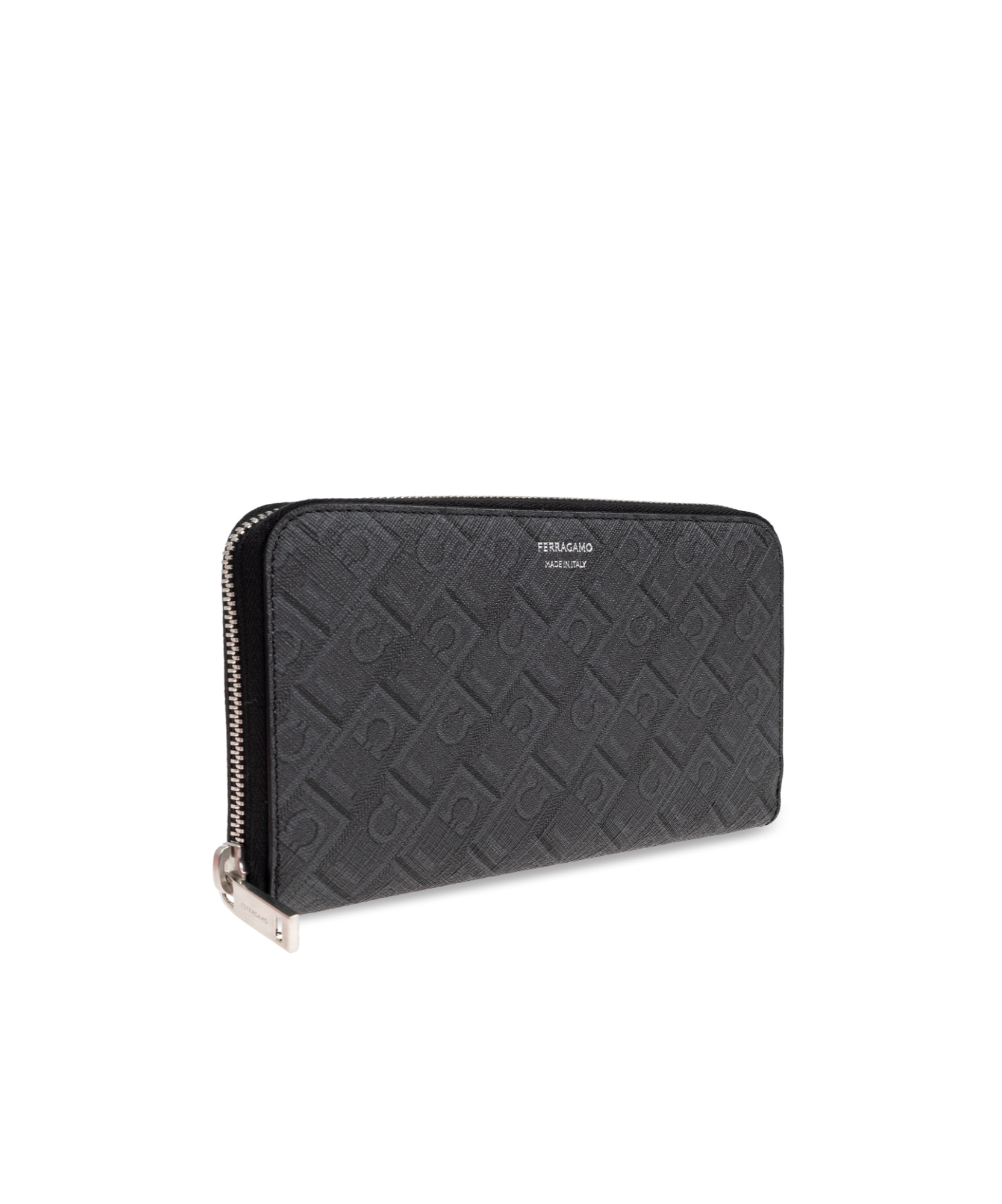 Ferragamo Zipper Wallet In Black