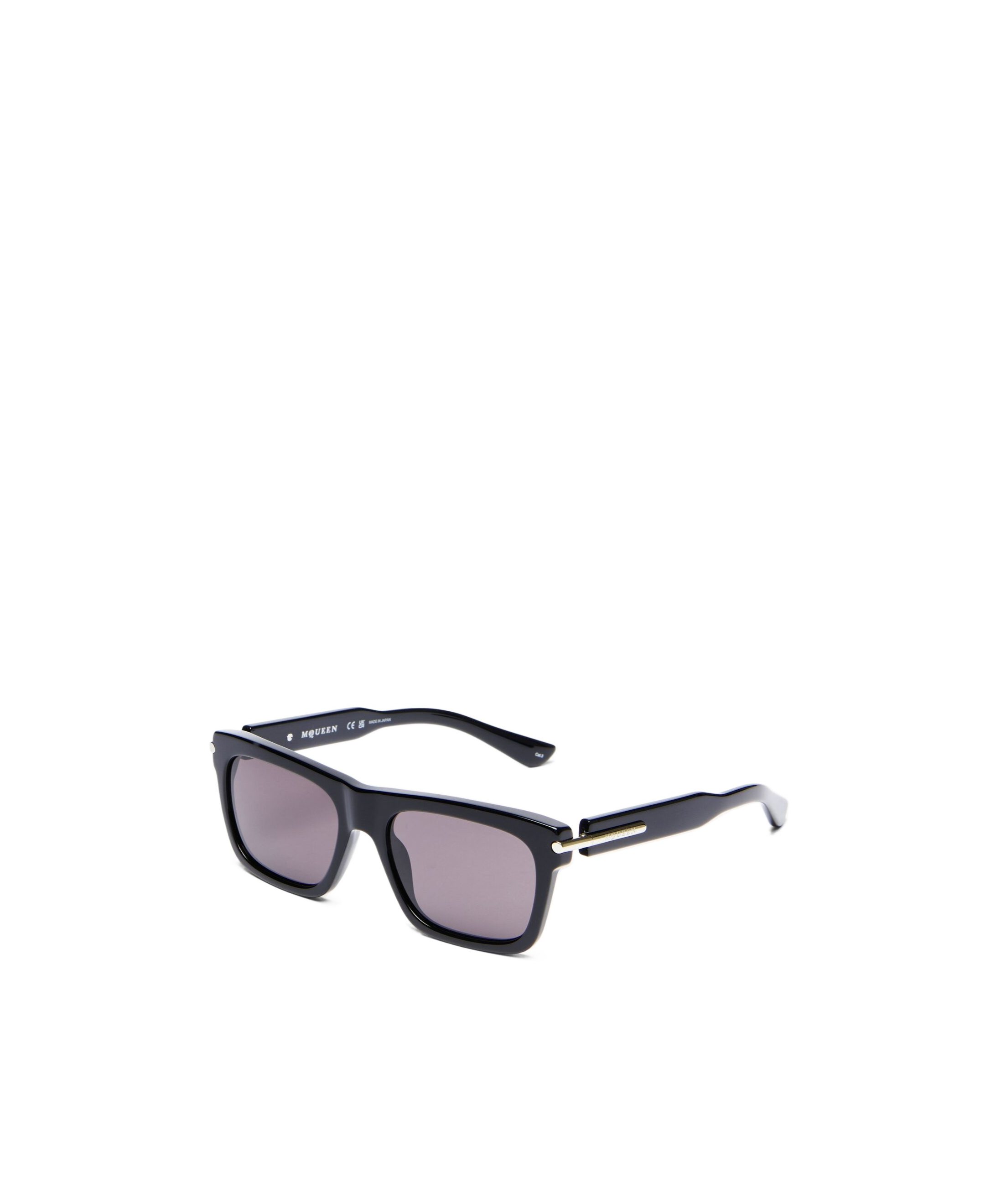 Alexander Mcqueen Rectangular Frame Sunglasses In Black