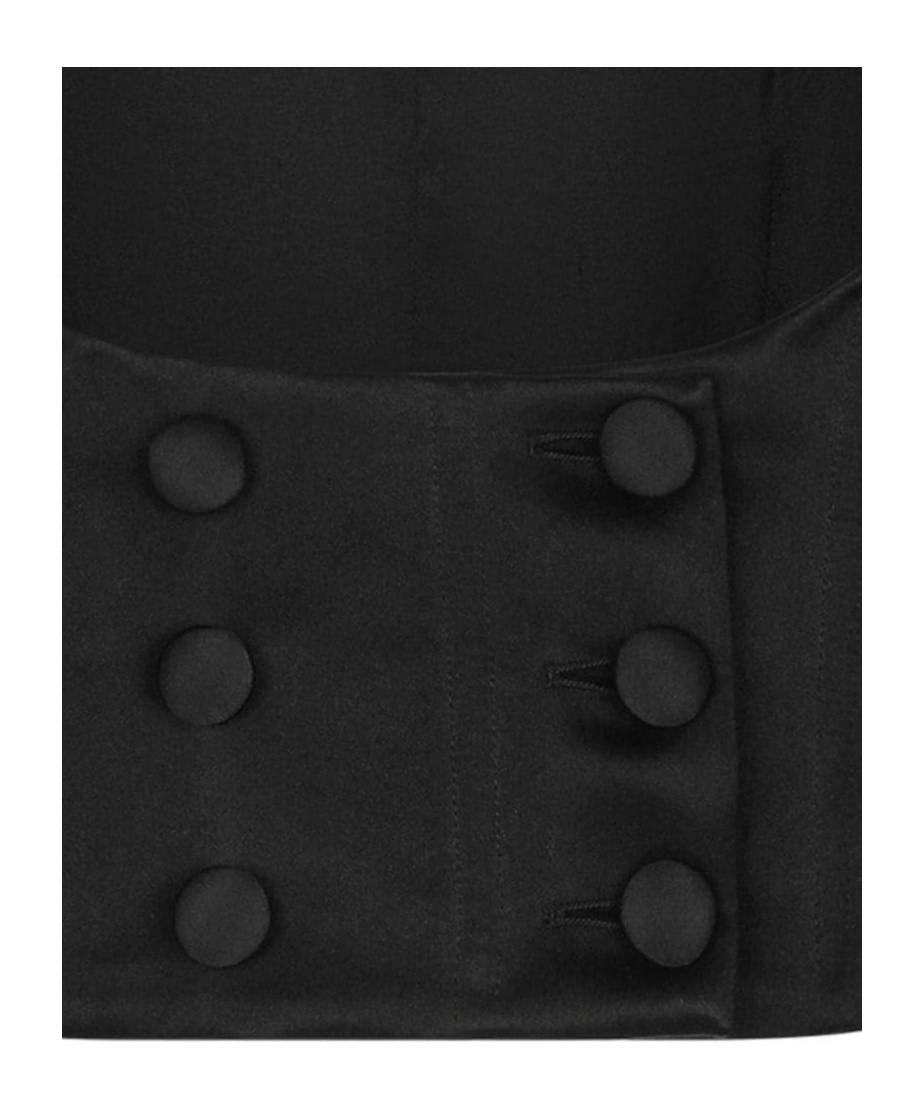Dolce & Gabbana Double-breasted Duchess Silk Tuxedo Waistcoat In Black