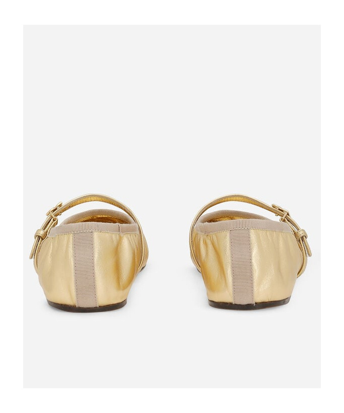 Dolce & Gabbana Nappa Mordore Ballet Flats In Nude