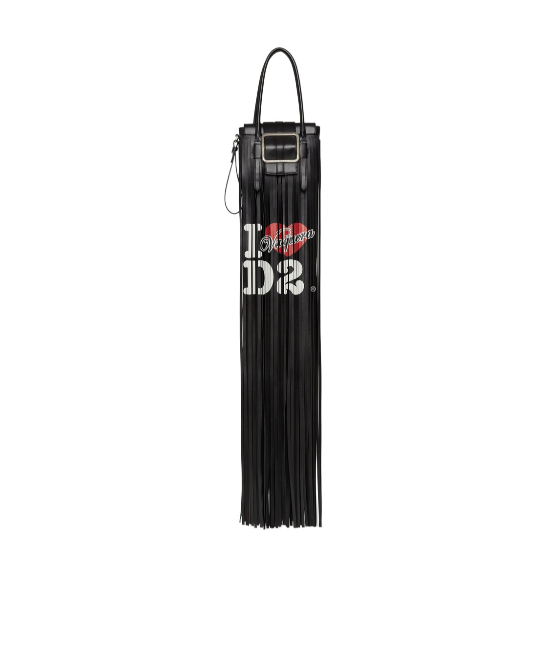 Dsquared2 Slogan-print Shoulder Bag In Black