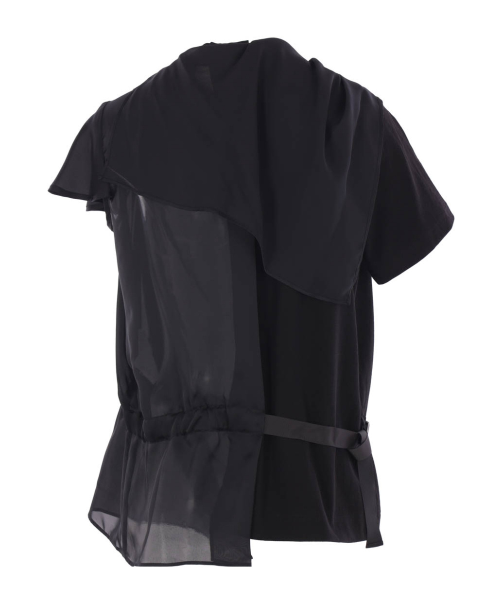 Sacai Short-sleeved Blouse In Black