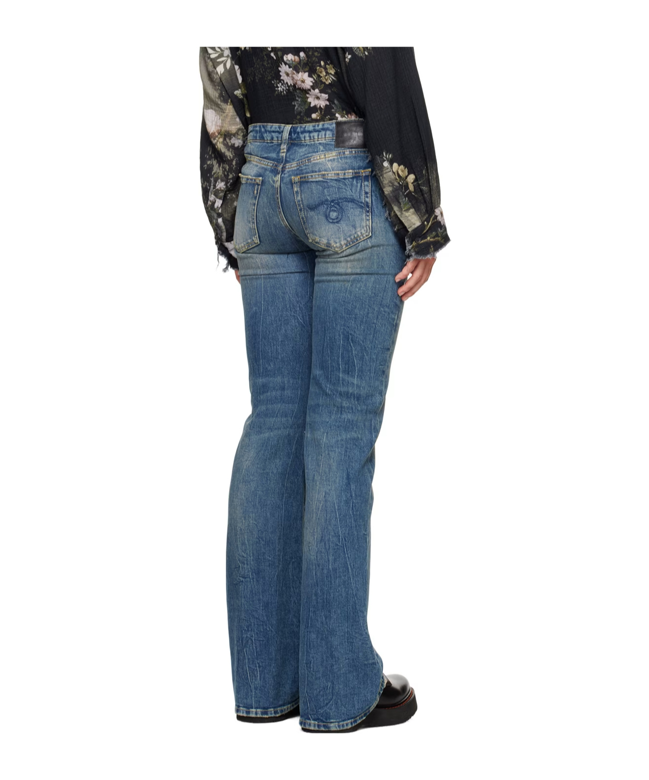 R13 Belt-loop Jeans In Blue