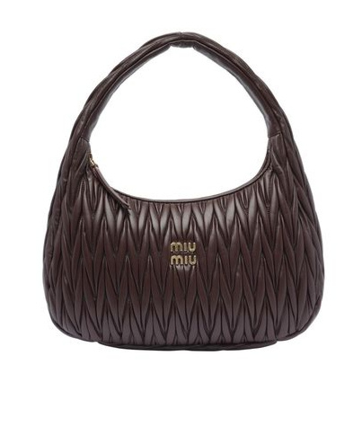 Miu Miu Logo Handbag In Black