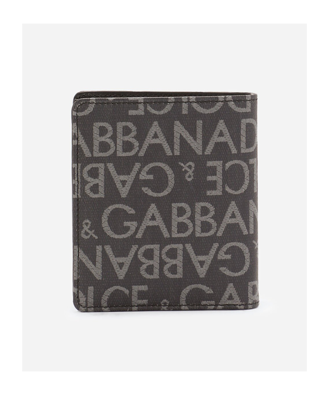 Dolce & Gabbana Coated Jacquard Bi-fold Card Holder In Black
