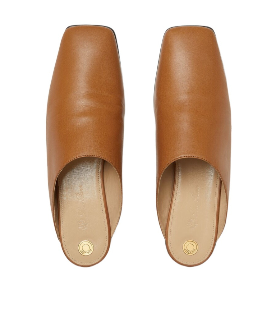 Loro Piana Alba Flat Mules In Brown