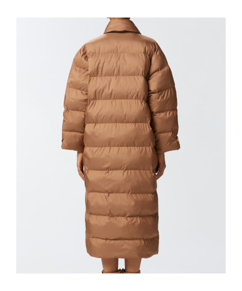 Pinko Taccuino Puffer Coat In Brown