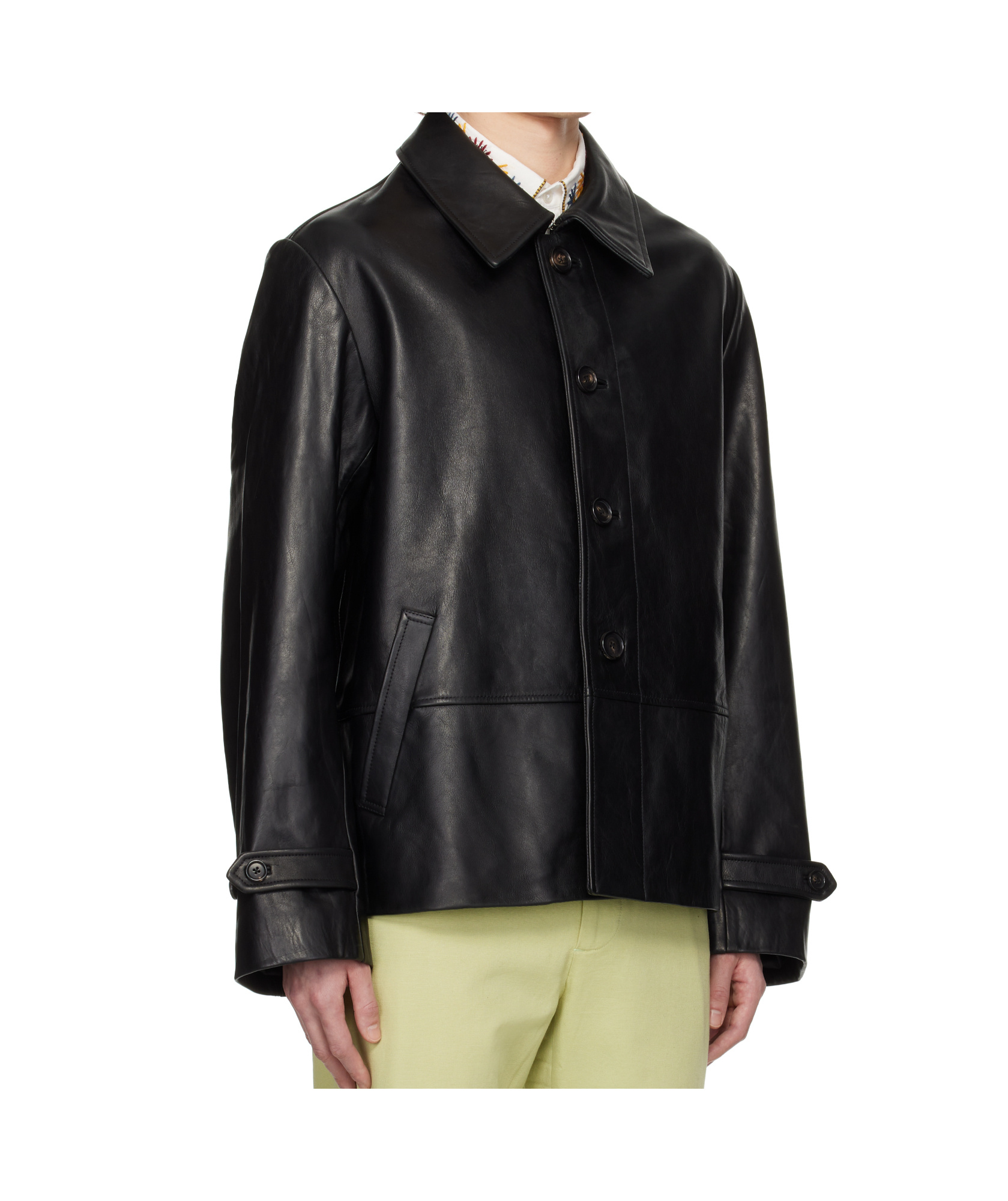 Bode Button-up Jacket In Black