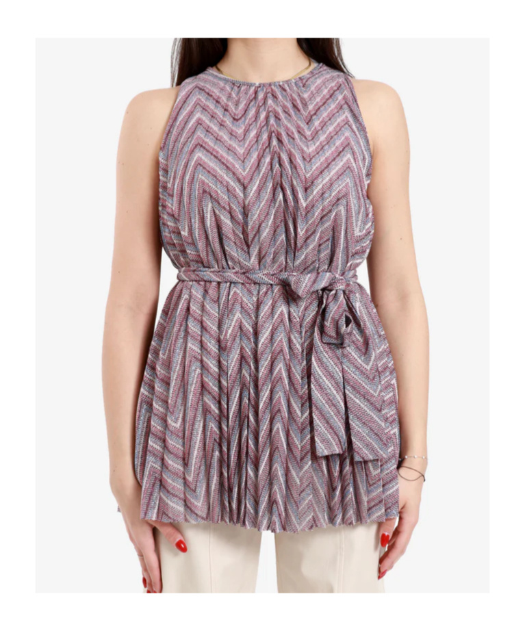 Kaos Printed Pattern Blouse In Purple