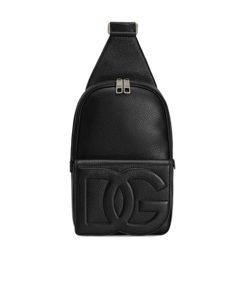 Dolce & Gabbana Dolce Gabbana Logo Embossed Zipped Backpack In Black