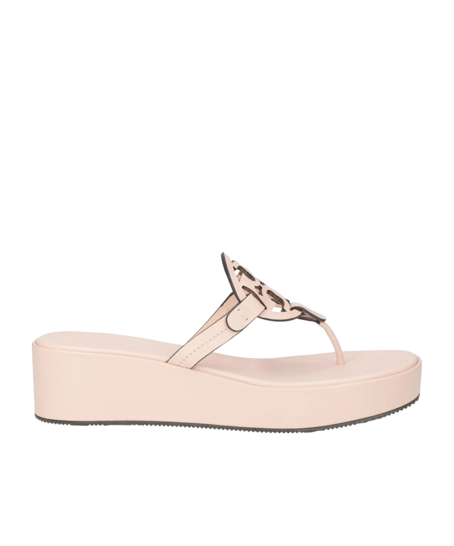 Tory Burch Plain Colour Flip Flops In Nude