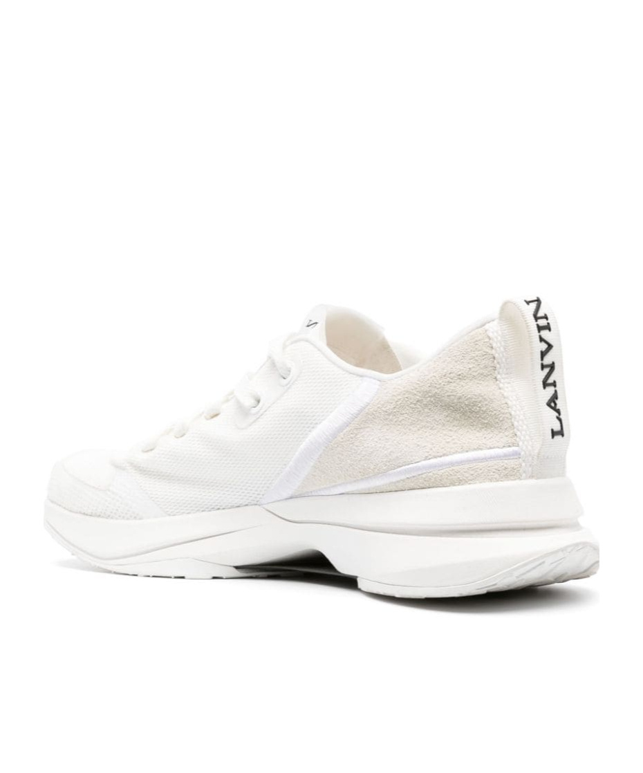 Lanvin Logo Logo Low Upper Board Shoes In White