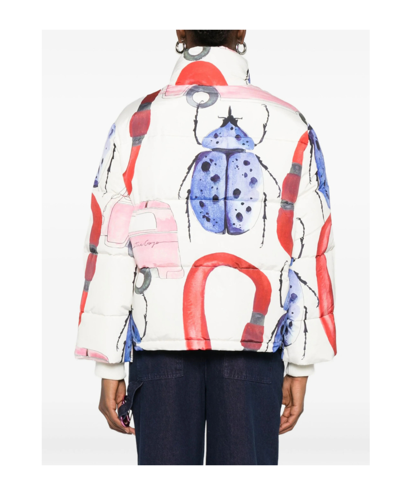 Stine Goya Patterned Printed Cotton Jacket In Multi