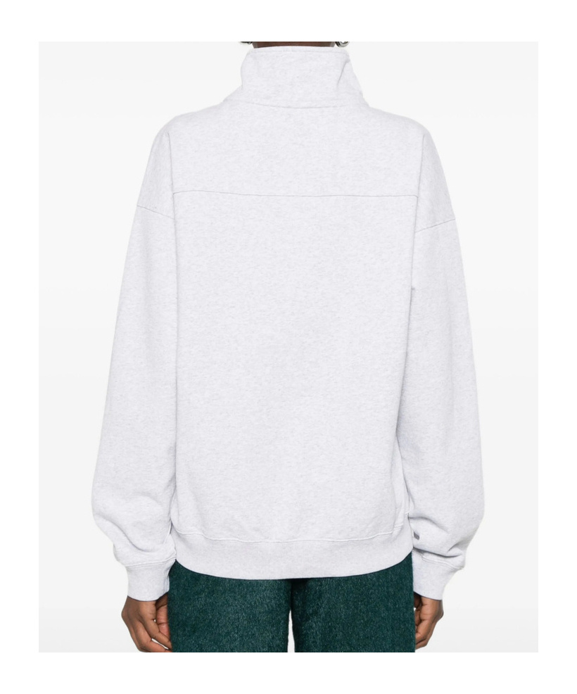 Sporty And Rich Quarter-zip Pinted Sweatshirt In Multi