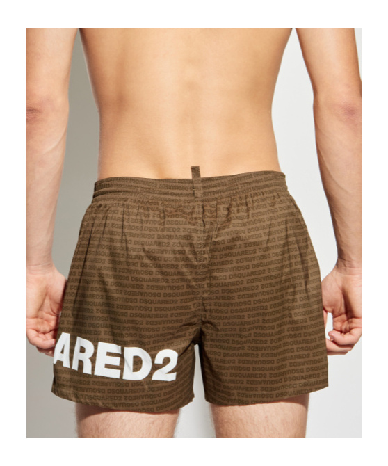 Dsquared2 Drawstring Swimming Trunks In Brown
