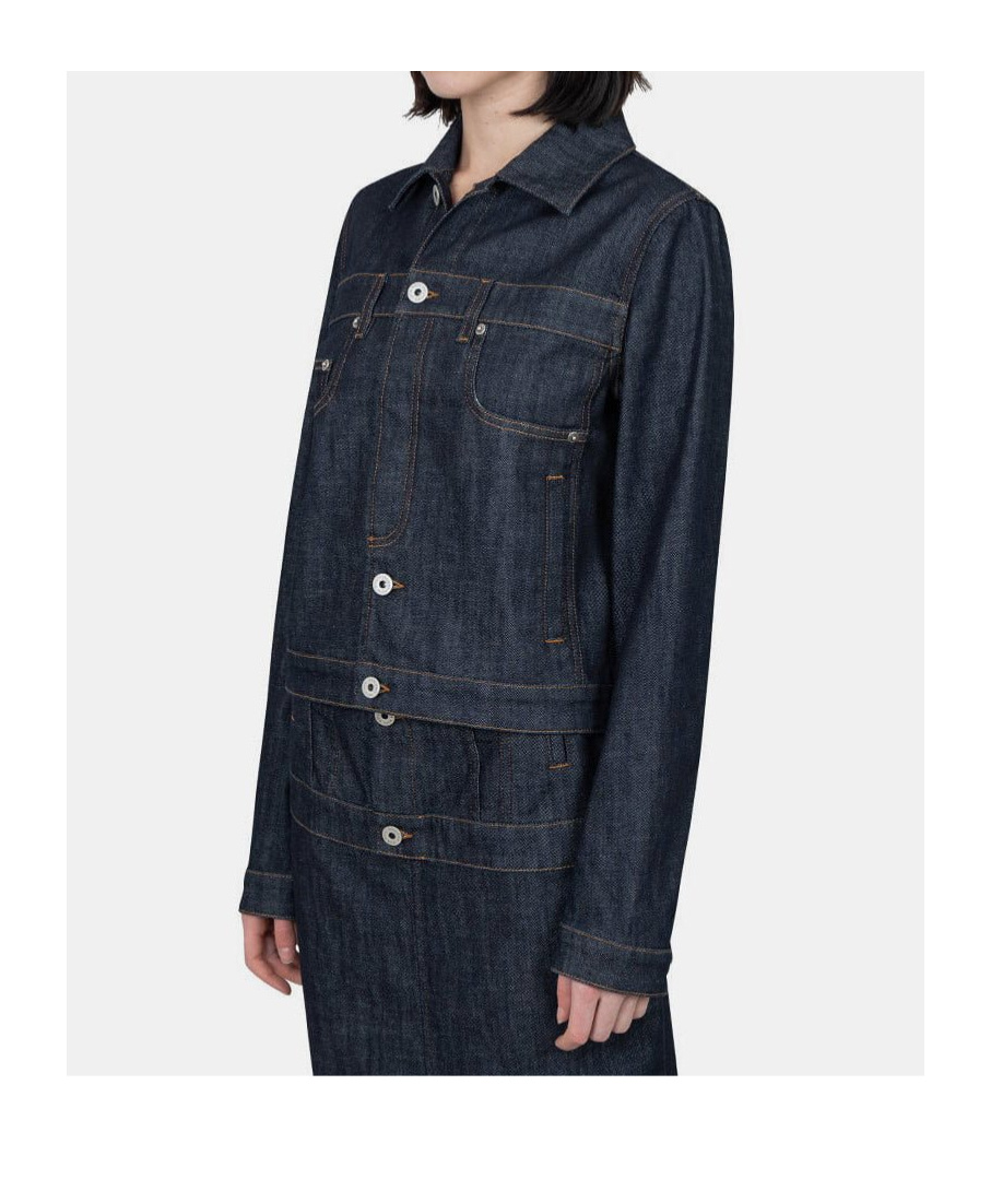 Jean Paul Gaultier Denim Jacket With Trompe Loeil Detail In Black