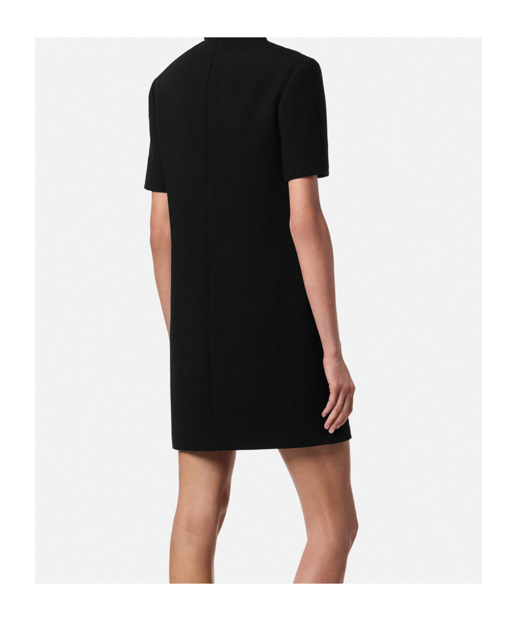 Versace Embellished-collar Mini Dress In Black