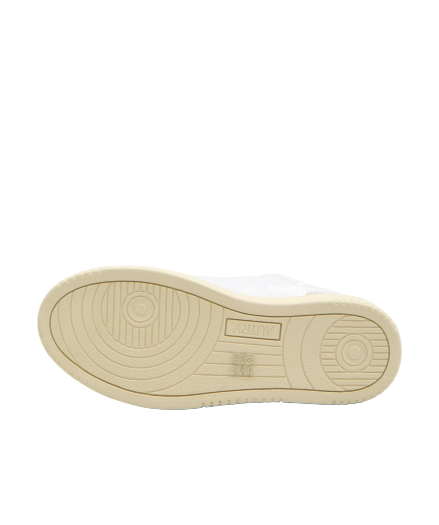 Autry 'medalist' White Low Top Sneakers With Logo Patch On Tongue And Side In Nude