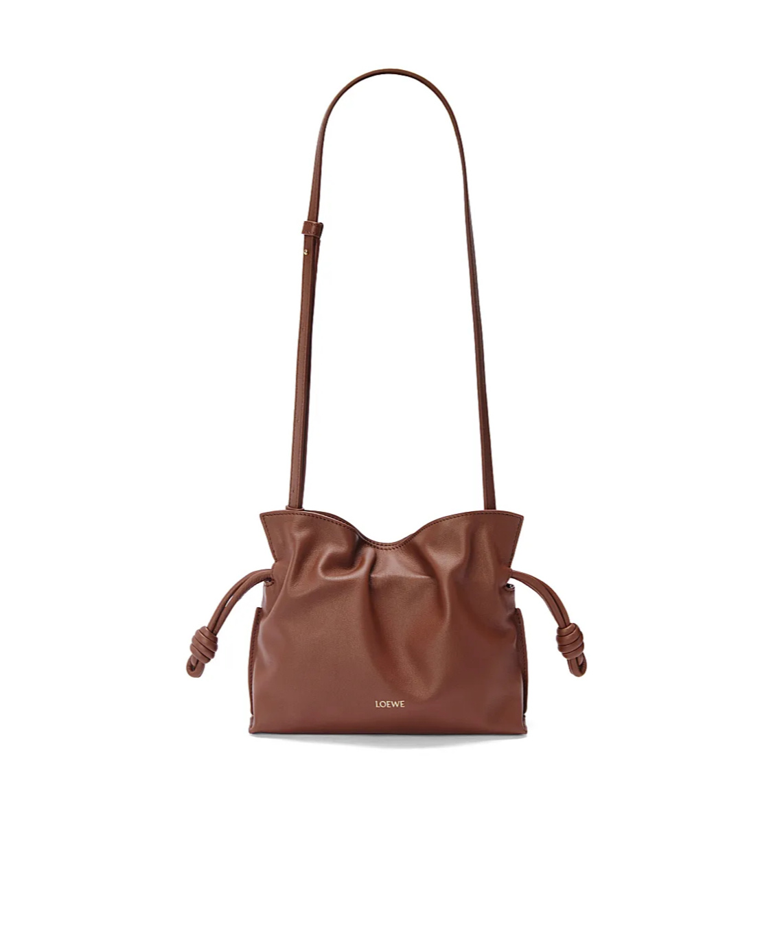 Loewe Mini Puzzle Leather Shoulder Bag In Brown