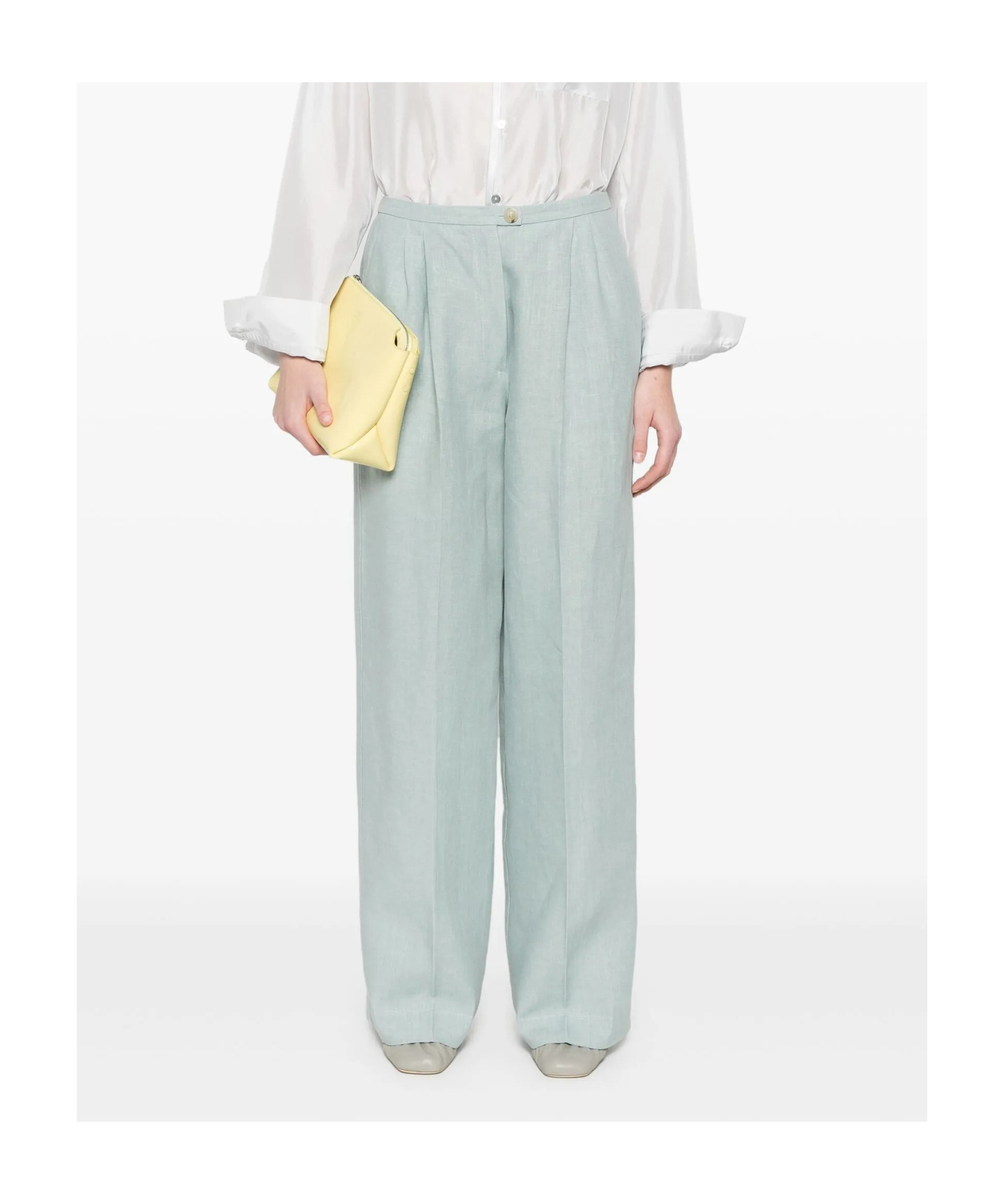Shop Forte Forte Linen Darted Trousers