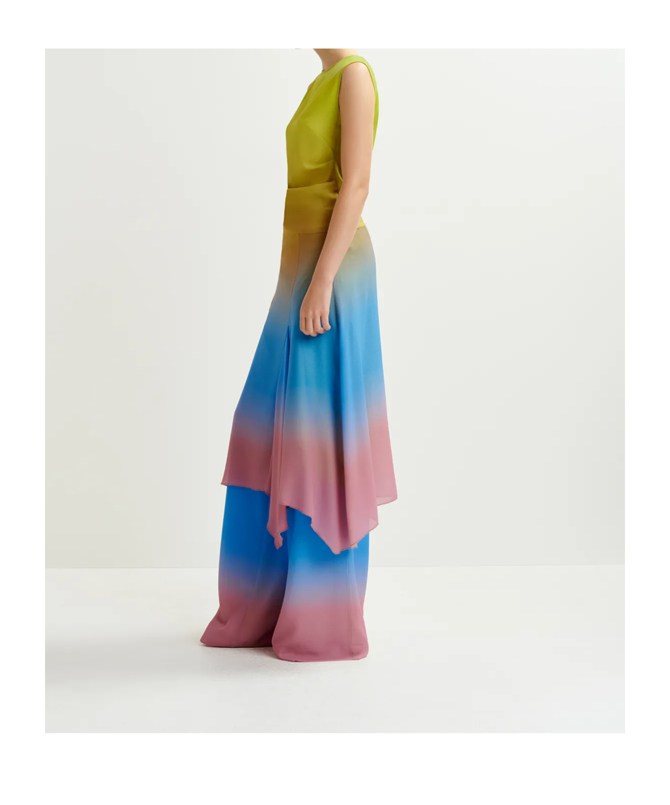 Essentiel Antwerp Tie-dyed Printed Mid-length Dress E In Blue