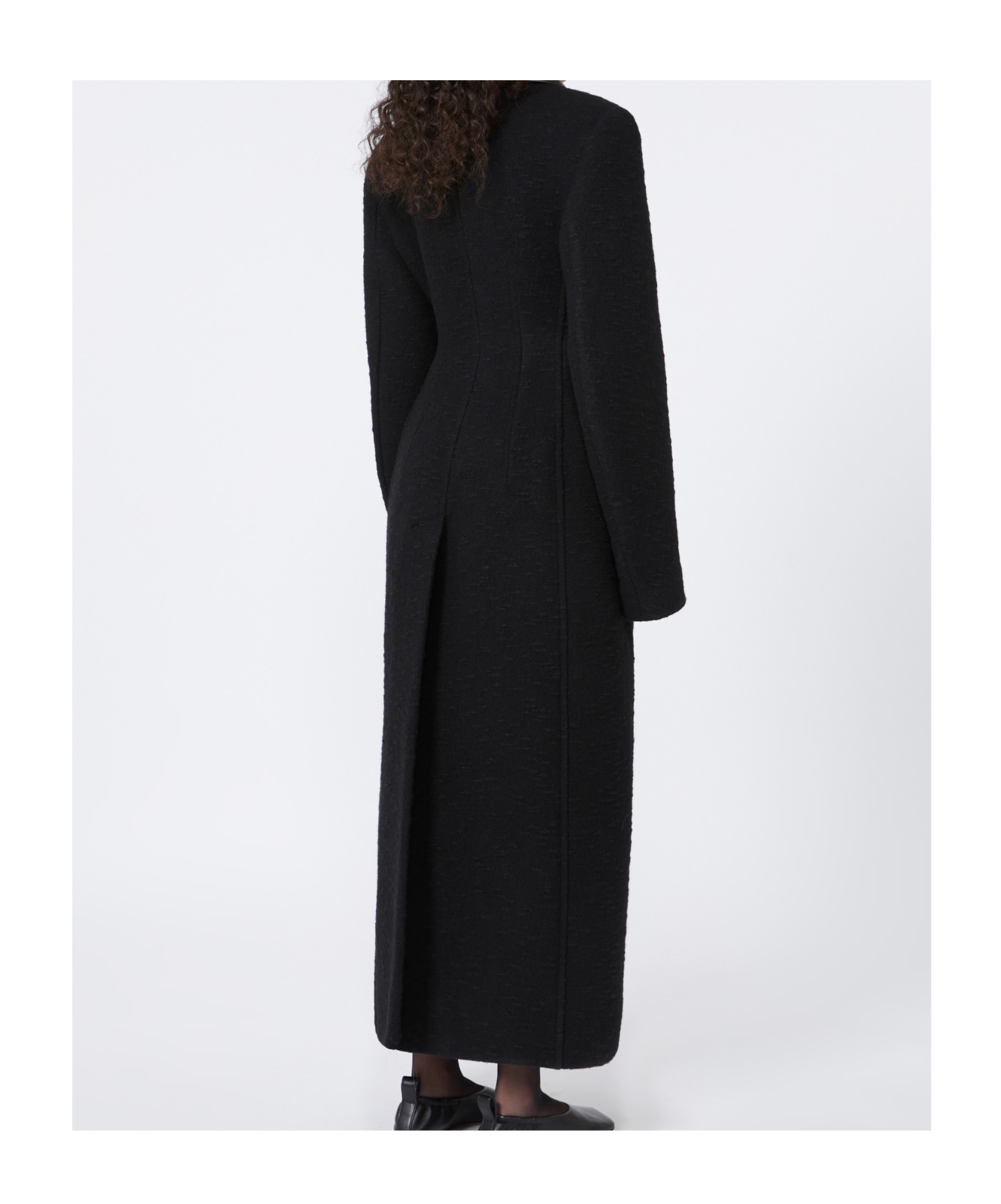 Sportmax Wool Coat In Black