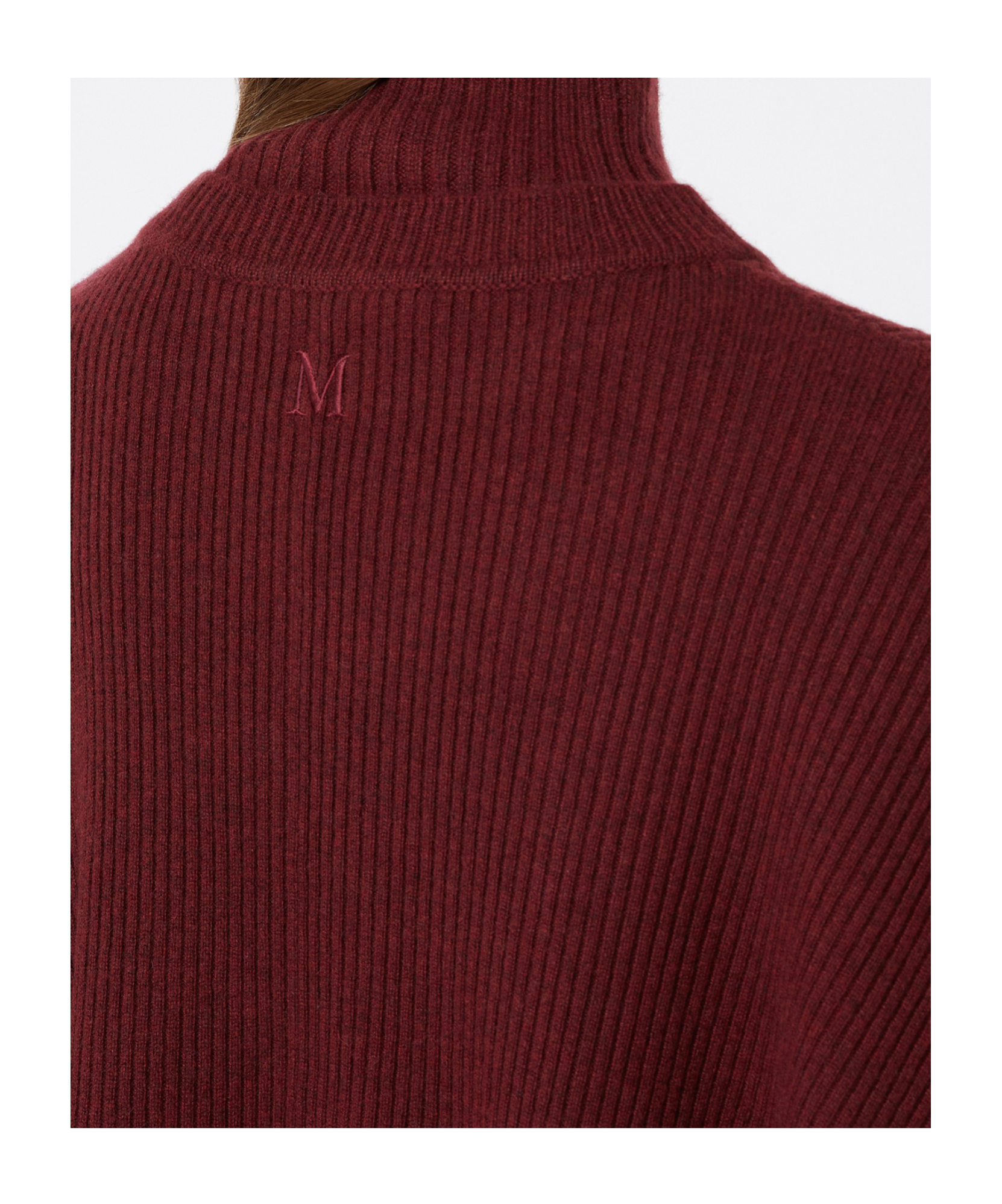 Max Mara Cashmere Cape In Burgundy