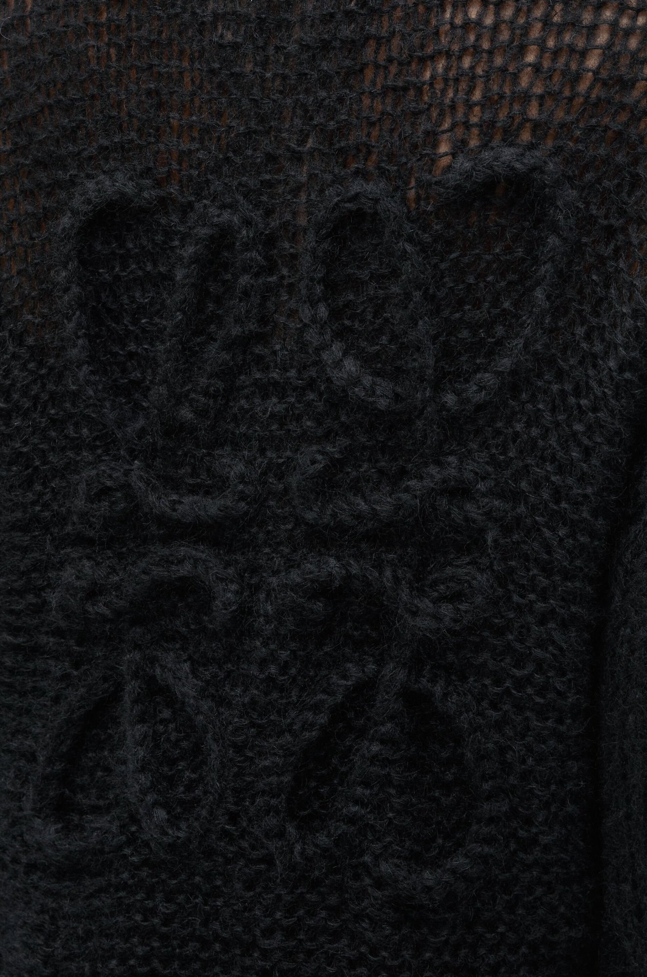 Loewe Anagram Cardigan In Mohair In Black