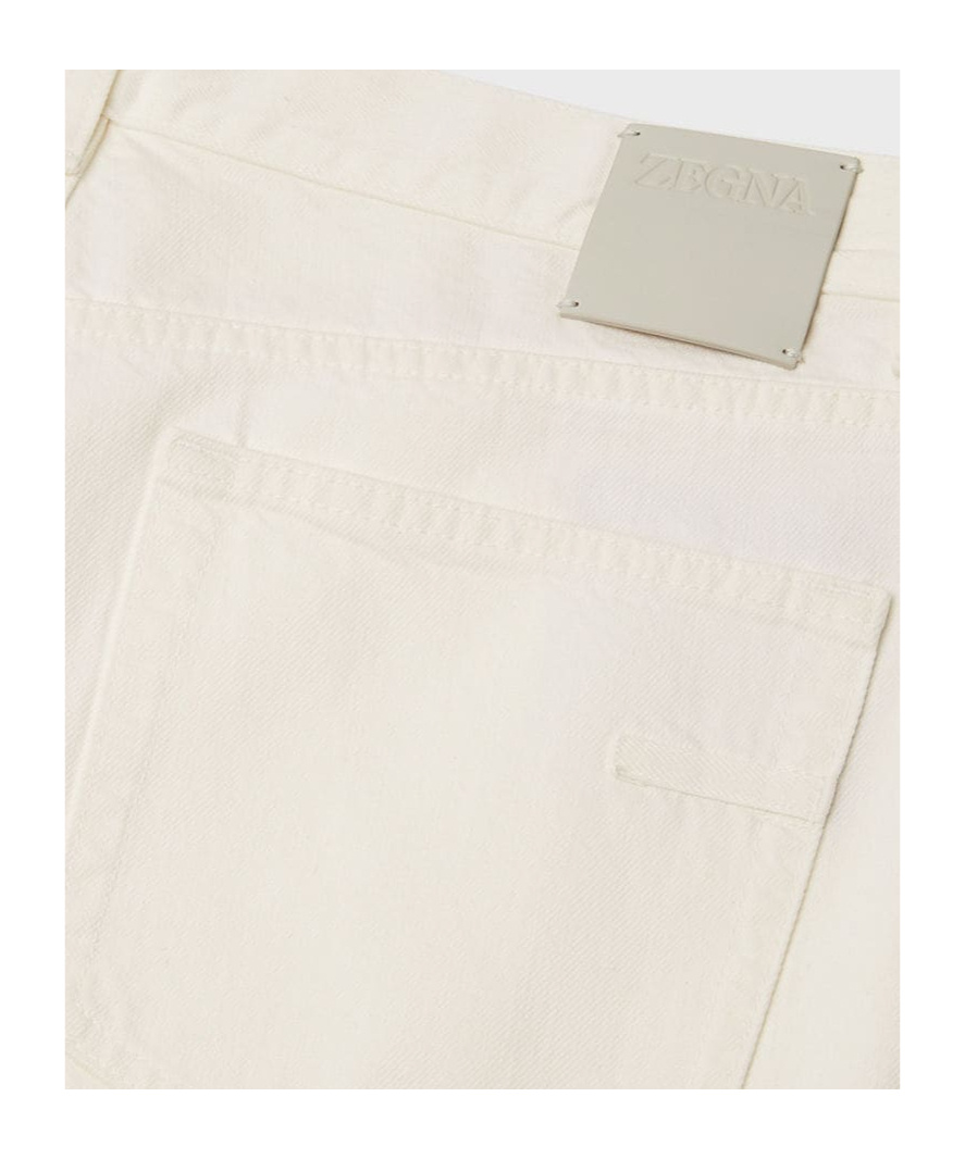 Zegna Roccia Mid-rise Slim Jeans In White