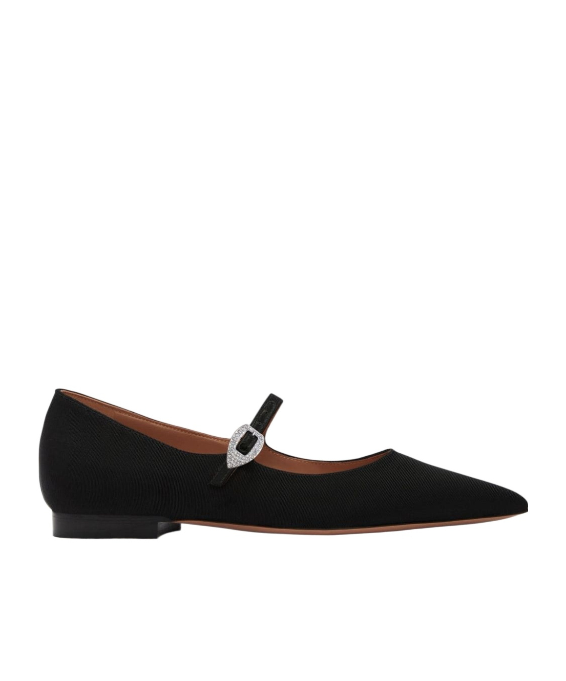 Malone Souliers Kate Grosgrain Mary Jane Ballerina Flats In Black